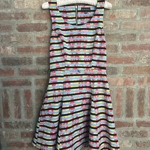 Colorful Striped Sleeveless Dress
